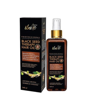 Iba Professional Black Seed Therapy Hair Oil, 240ml , Lightweight, Non Sticky & Mineral Oil Free, (Pack of 1)