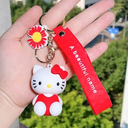 Hello Kitty Keychain - Single Piece-Red