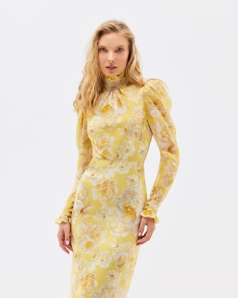 Buttercup Midi Dress-XXS