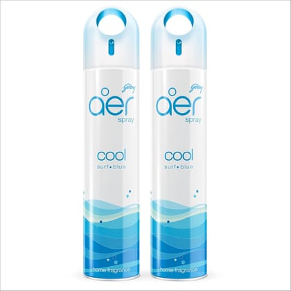 Godrej aer Spray Room Freshener Cool Surf Blue-pack of 2