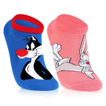 Looney Tunes Unisex Secret - Length Character Socks - Pack Of 2