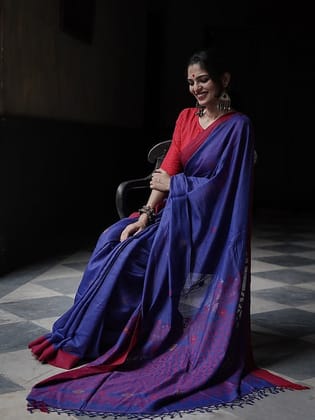 Ethnic Motifs Woven Design Banarasi Saree