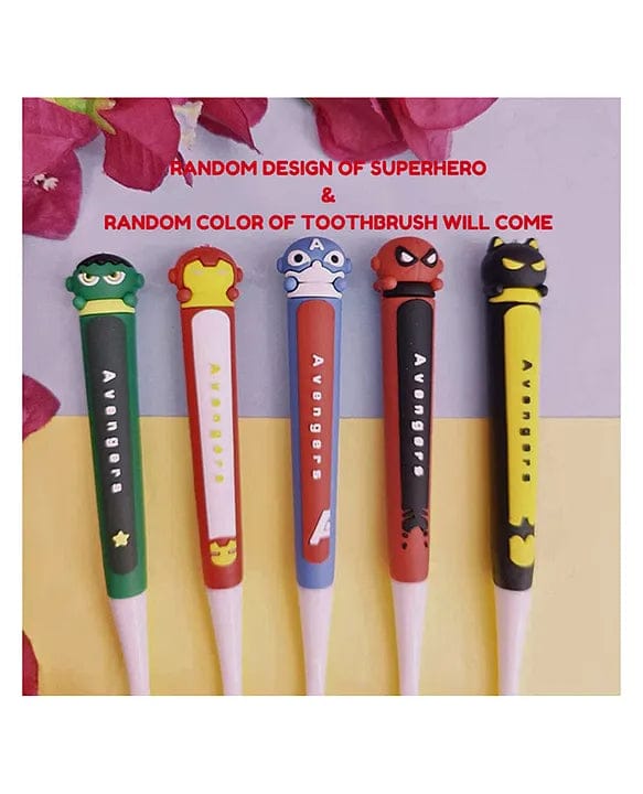 Superheroes Kids Toothbrush Extra Soft Bristles - Multicolour (Design May Vary)