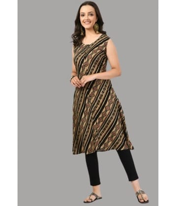 MAURYA - Black Rayon Womens A-line Kurti ( Pack of 1 ) - None
