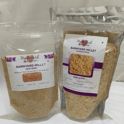 Barnyard Millet Grain + Flakes/Poha Combo, 500g + 350g