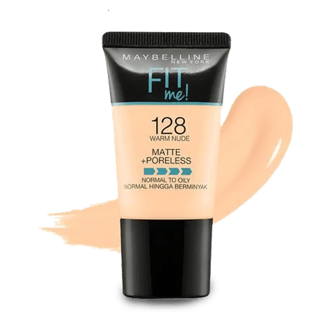 Maybelline New York Fit Me Matte+Poreless Liquid Foundation - 128 Warm Nude, 18 ml Tube