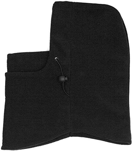 Motoway 6 in 1 Thermal Fleece Balaclava Hat Hood Police Swat Ski Bike Wind Stopper Mask Caps Black