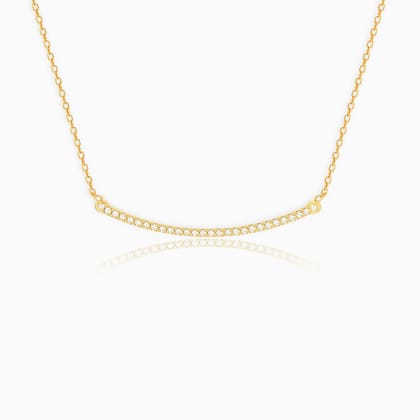 Golden Zircon Arc Necklace
