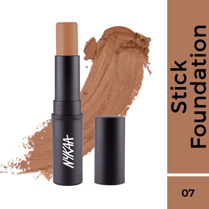Nykaa SKINgenius Foundation Stick Conceal Contour & Corrector - Toffee Chisel 07 (9gm)