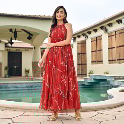 Scattered Potpourri Long Dress-XS