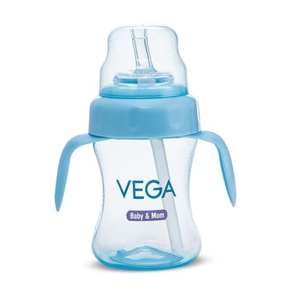 Vega Baby & Mom Straw Sippy Cup - Blue - VBWA3-07