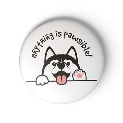 Magnetic Badge Anything Is Pawsible