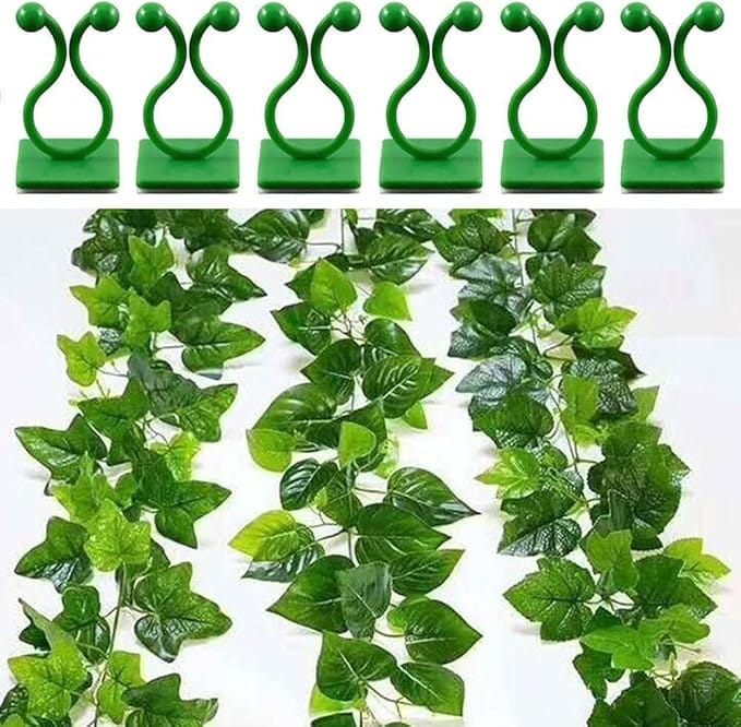 SMARTCAM Plant Support for Climbers, Leaf Plant Organiser Clip Money Plant Clips for Wall Support Creeper Plant Support Climber Support for Plants, Plant Holder for Wall Climbing, Wall Clips, 30Pcs