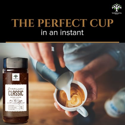 Premium Classic Instant Cofffe 100% Pure Arabica instant Coffee 50gm Pack of 2
