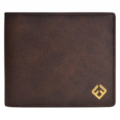 Fendo Kibisis Genuine Vegan Leather Wallet for Men | Durable and Lightweight Wallets for Men | Slim Wallet for Easy Use | 6 Credit Card Slots | 2 CurrencyCompartments | Dark Brown