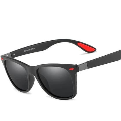 Luxomish Krypto Polarized Sunglasses Black Frame Black Lens