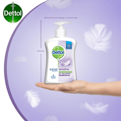 Dettol Sensitive Hand Wash Liquid Pump, 200 ml Bottle