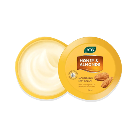 Joy Honey & Almonds Nourishing Skin Cream With Wheatgerm Oil & Natural Screen, 200 ml Tub