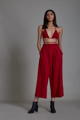 Overlap Bralette-Red-XS