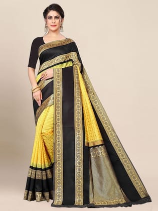 Ethnic Motifs Woven Design Zari Kanjeevaram Saree