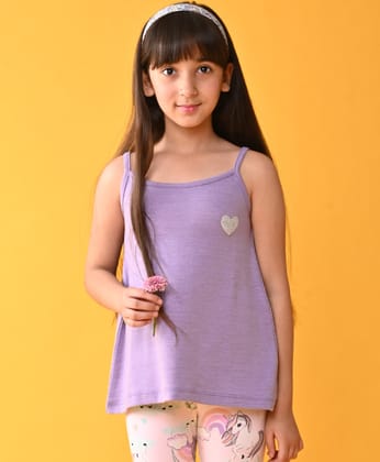 PURPLE HEART SUMMER STRAPPY GIRLS TOP - PURPLE-12-14 YEARS / 1N / PURPLE