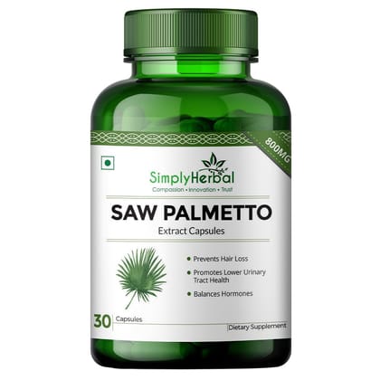 Simply Herbal Saw Palmetto Extract Capsule - 30 Veg Capsules