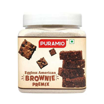 Puramio Eggless American Brownie Premix, 350 gm