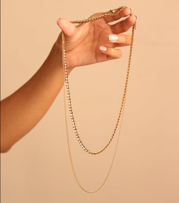 Double Layer Gold Chain Necklace