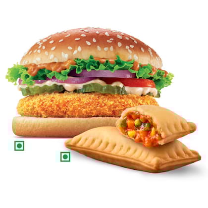 Veg Whopper Jr + BK Veg Pizza Puff