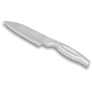 The blade of a Chef Knife is typically made of high-carbon stainless steel, which is durable, corrosion-resistant, and e