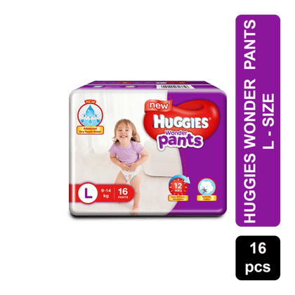 Huggies Wonder Pants - Large Size Diapers, 16 Units Pack