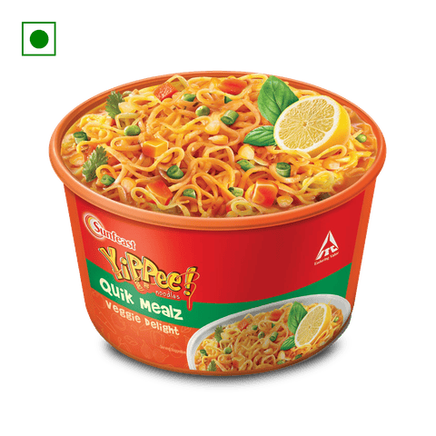 Sunfeast Yippee! Quik Mealz Veggie Delight Instant Noodles, 70 gm Cup
