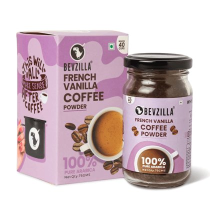 Bevzilla Instant Coffee Powder French Vanilla Flavour, 75 gm
