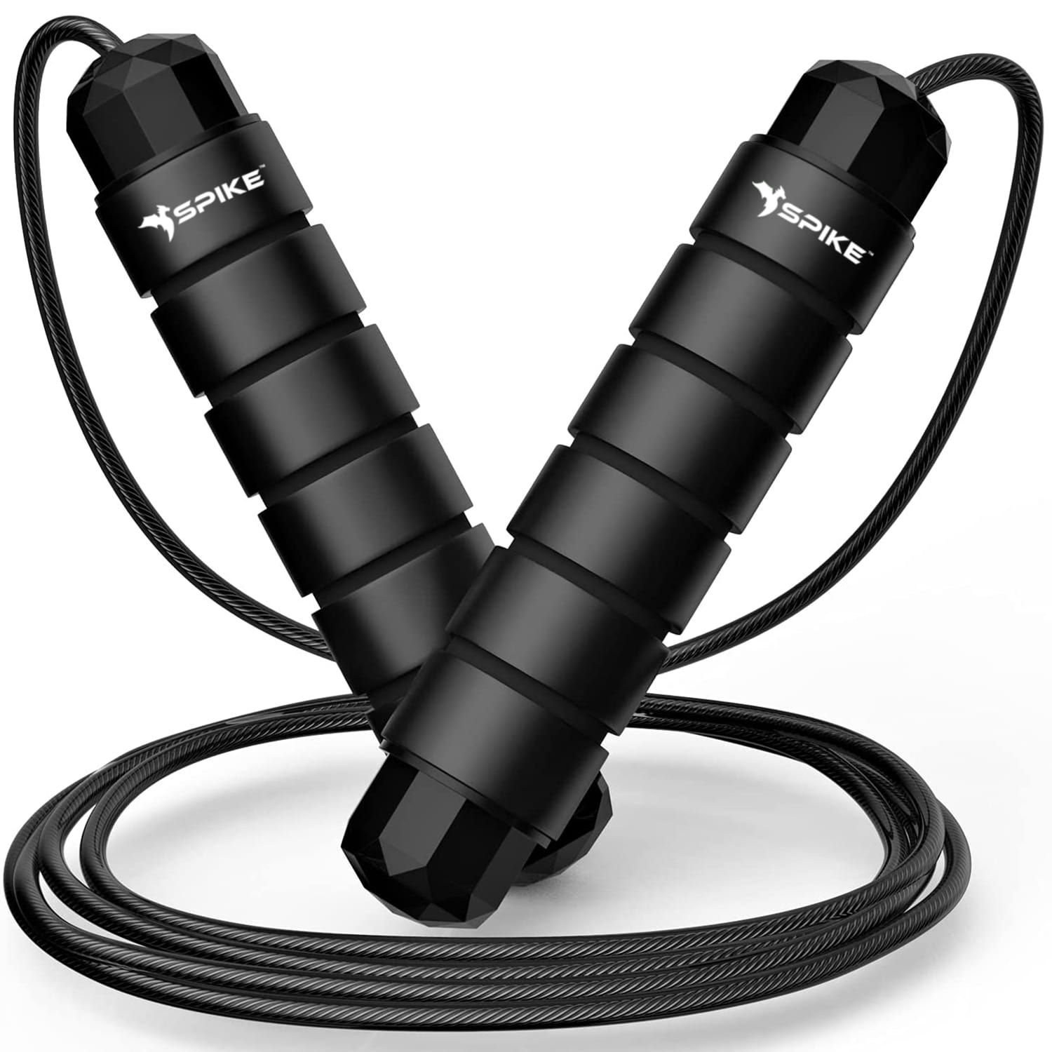 Spike Heavy Skipping Rope-Black