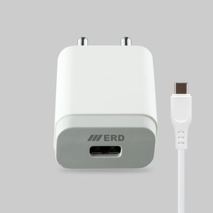 ERD TC-21 USB A Charger With USB C Cable 5V/2Amp (10W)