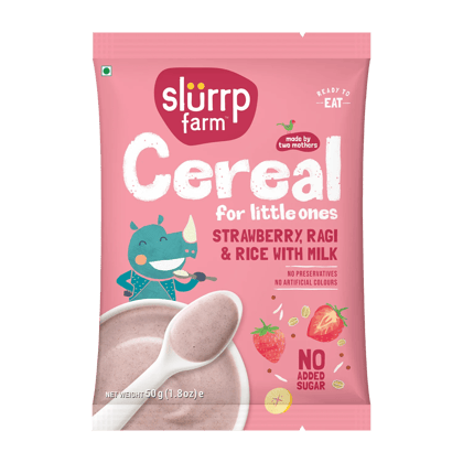 TRIAL PACK - Ragi & Rice Cereal: Strawberry (No Added Sugar), 50g