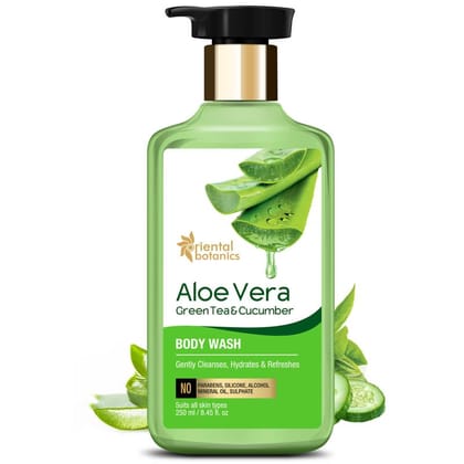 Aloe vera, Green Tea & Cucumber Body Wash / Shower Gel, 250ml
