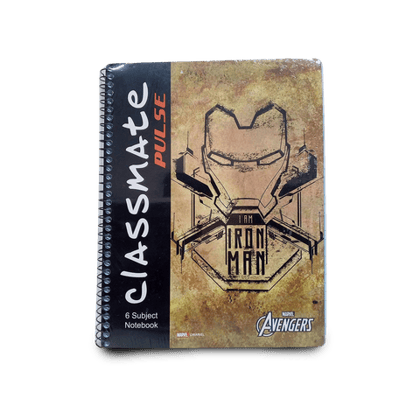 Classmate Pulse Soft Cover 6 Subject Spiral Binding Notebook,(2100117 ) Single Line, 300 Pages 26.7 X 20.3Cm, For School/Office Use, 1 Pc