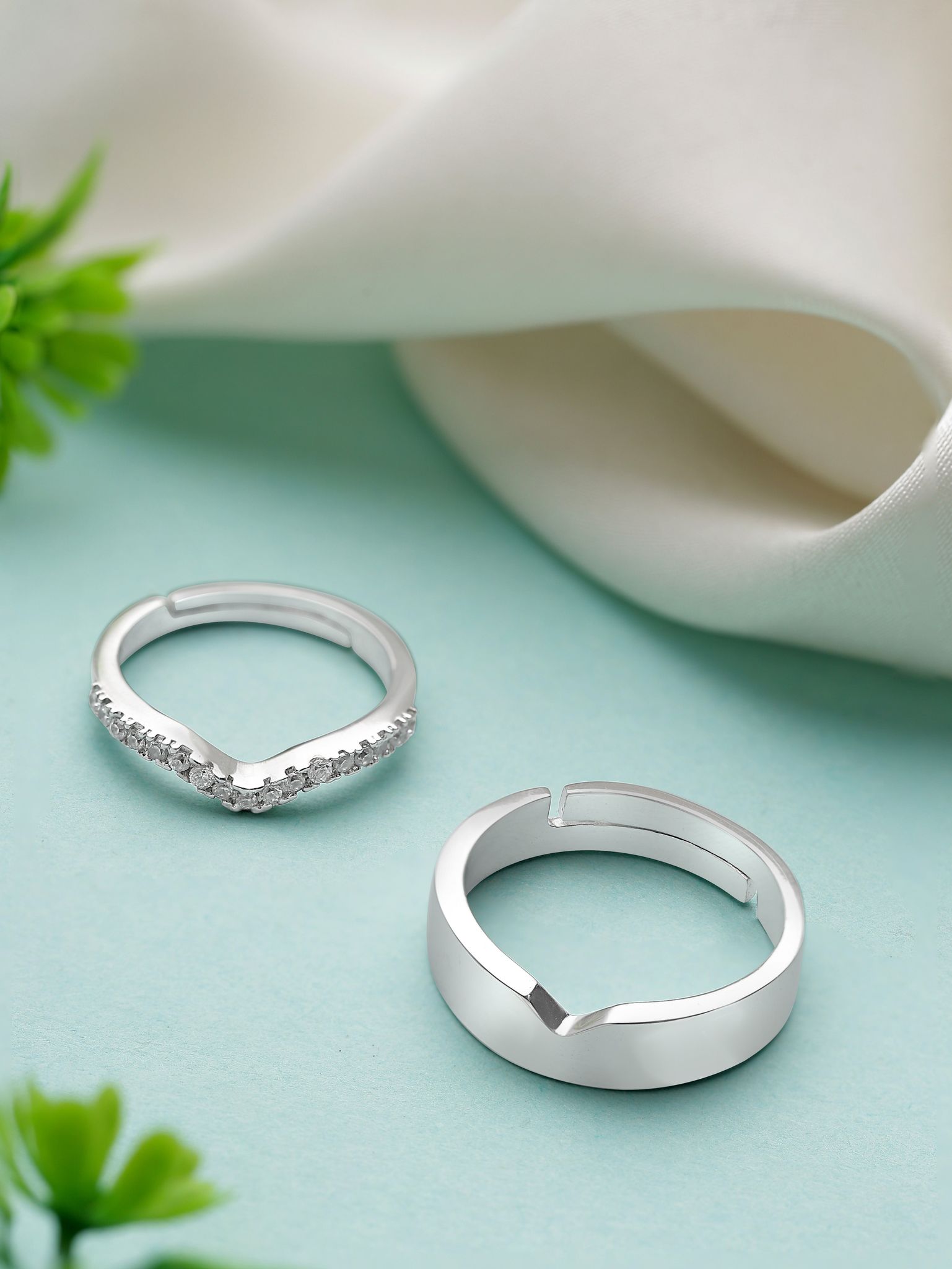 Silver Couples Rings silver Gift for Couples on Anniversary