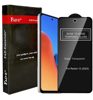 FAD-E Tempered Glass for Redmi 12 (2023) / Redmi 12 4G / Redmi 12 5G / POCO M6 Pro 5G (Transparent)