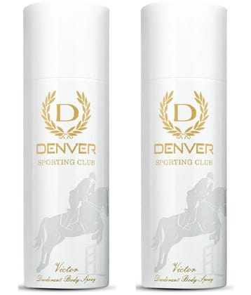 Denver Victor Deodorant Spray for Men 400 ml ( Pack of 2 )