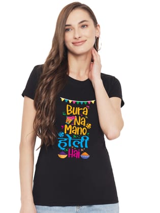 Bura Na Mano Holi Hai Women's Tshirt-Black / S