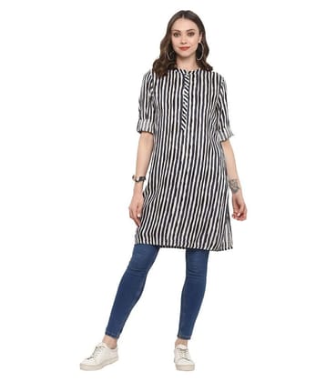 Antaran Grey Cotton Straight Kurti - S
