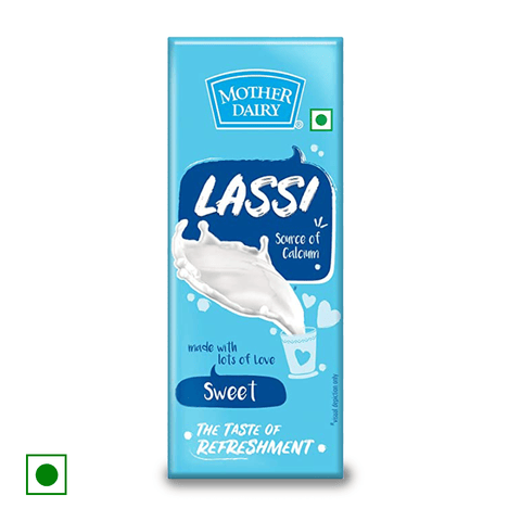 Mother Dairy Sweet Lassi, 200 ml Tetrapack