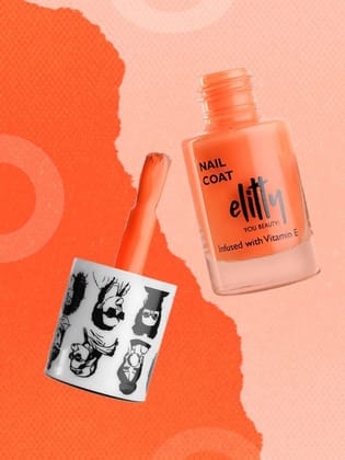 Elitty Mad Over Nails, 12 Toxin Free, Infused with Witch Hazel,  Matte- Juicy Gossip (Orange), 6ml