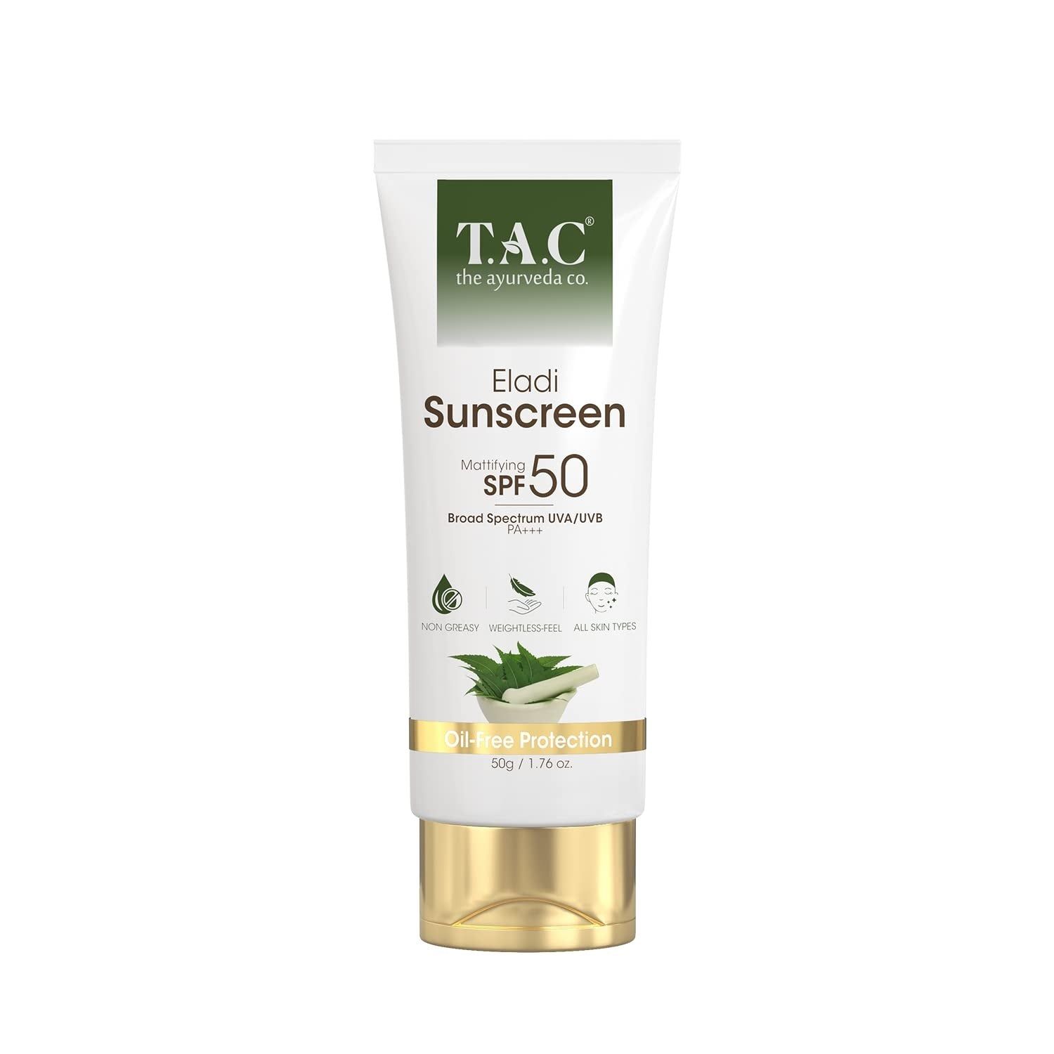 TAC Eladi Sunscreen Gel SPF 50 PA+++, 50 gm