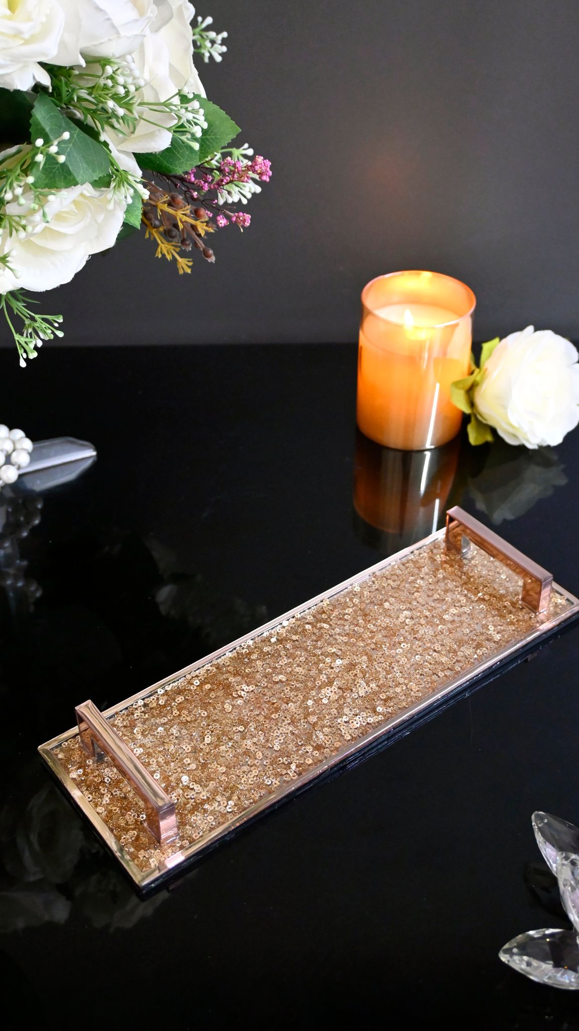 Full Rose Gold Sequins: Small Tray