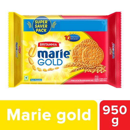 Britannia Marie Gold Biscuit - Crunchy, Light, Zero Trans Fat, Ready To Eat, 950 g
