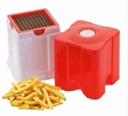 Denzcart French Fries Cutter / Finger Chips /Potato chip Maker/ Direct Push Function Stainless Steel Blades - ABS Plastic Body in Multicolor with Single Blade  by Ruhi Fashion India