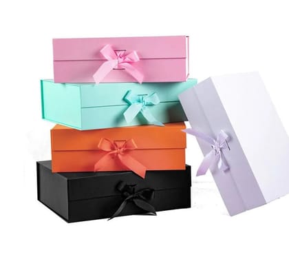 Multicolored Foldable Gift Box-Pink